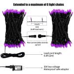 Purple 100 LED Waterproof Christmas String Lights