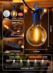 Brightown 50FT Outdoor String Lights with 25 G40 Bulbs