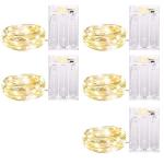 5 Pack Battery Operated Warm White Fairy Lights