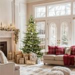 6.5ft Pre-Lit Aspen Fir Christmas Tree with Remote