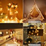 Metaku 33ft 80LED Waterproof Globe Fairy Lights