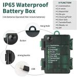 33ft Green Battery-Powered LED Christmas Lights