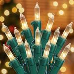 Hopolon 2-Pack 13ft Warm White Christmas Lights