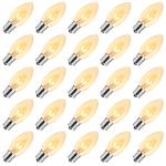 25 Pack C9 Clear Incandescent Christmas Light Bulbs