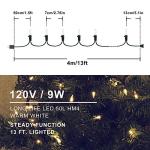 Hopolon 2-Pack 13ft Warm White Christmas Lights