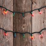 SYLVANIA 300 Multi Christmas Lights on Green Wire