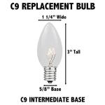 C9 Clear Christmas String Lights - 25 Feet