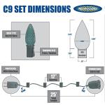 25 Foot C9 Multi Ceramic Christmas String Lights