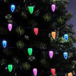 50 LED Multicolor C6 Waterproof Christmas Lights