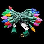 50 LED Multicolor C6 Waterproof Christmas Lights