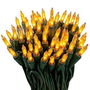 100 Gold Frost Christmas Lights - 18 Feet