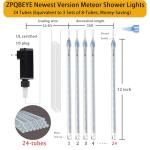 Outdoor Meteor Shower Christmas Lights - 24 Tubes
