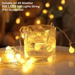Minetom 100 LED Globe String Lights with Remote