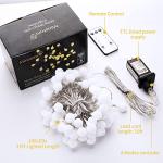 Minetom 100 LED Globe String Lights with Remote
