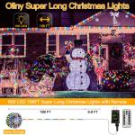 Ollny 198 FT Waterproof 600 LED Christmas Lights
