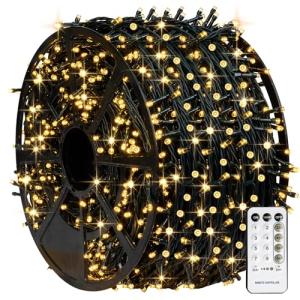 1000 LED Warm White Christmas String Lights, 328FT