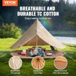 VEVOR 4-Season Canvas Bell Tent with Stove Jack