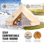 VEVOR 4-Season Canvas Bell Tent with Stove Jack