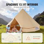 VEVOR 4-Season Canvas Bell Tent with Stove Jack