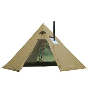 Lightweight 2-Person Tipi Hot Tent with Mesh
