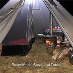 Lightweight 2-Person Tipi Hot Tent with Mesh
