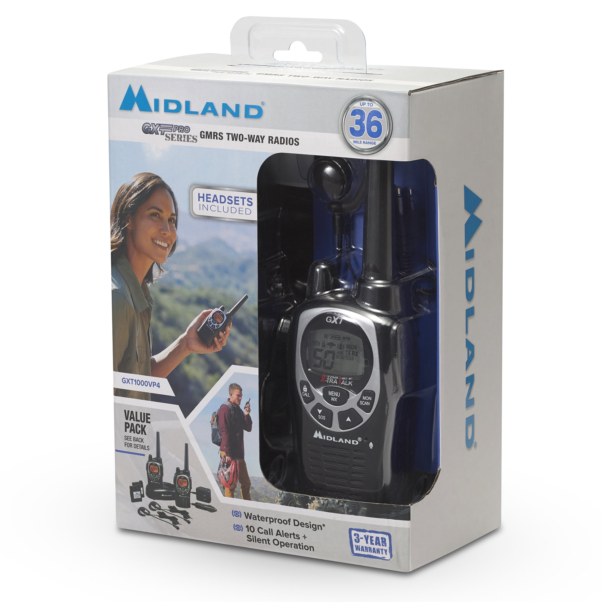 Waterproof Long Range Two-Way Radio with Privacy Codes
