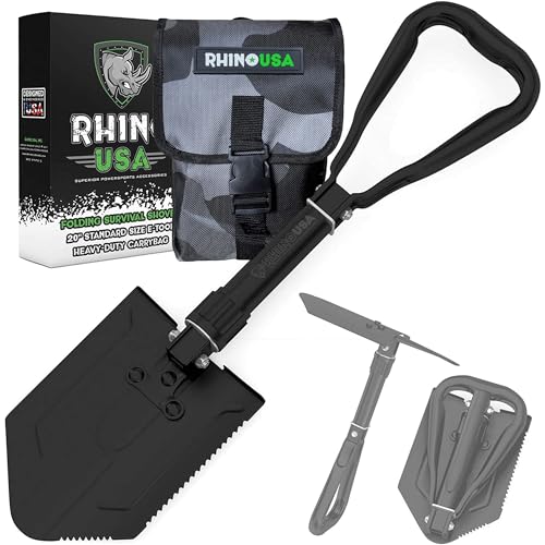 Rhino USA Heavy Duty Survival Folding Shovel