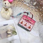 Blue Leather Handbag Charms for Women