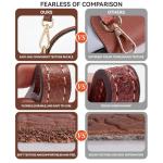 Brown-Gold Leather Shoulder Strap for Longchamp Bags