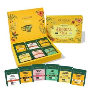 VAHDAM Assorted Herbal Tea Variety Pack - 36 Bags