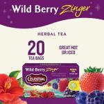 Wild Berry Zinger Herbal Tea Bags - Caffeine Free