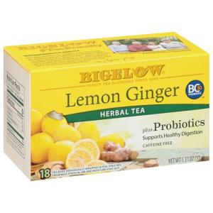 Bigelow Lemon Ginger Herbal Tea with Probiotics