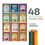 Twinings Herbal Tea Variety Pack with Honey Sticks