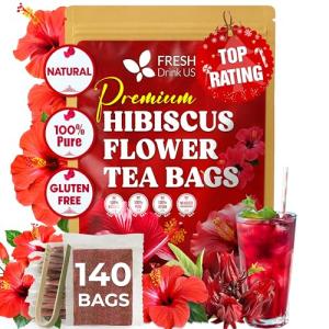 Premium Hibiscus Tea Bags - 100% Natural & Vegan