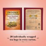 Twinings Caffeine-Free Pure Rooibos Tea Bags, 20 Count