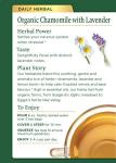Organic Chamomile Lavender Herbal Tea, 16 Bags