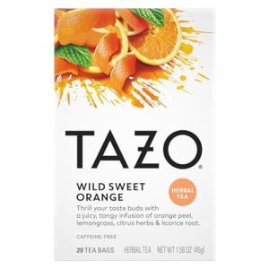 TAZO Wild Sweet Orange Herbal Tea Bags, Caffeine-Free
