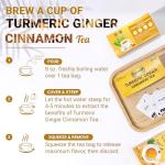 Turmeric Ginger Cinnamon Tea Bags – 40 Count
