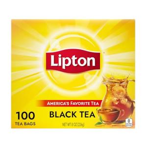 Lipton Black Tea Bags, 100 Count, Hot or Iced