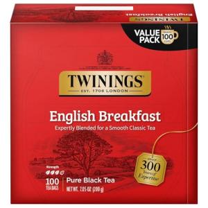 Twinings English Breakfast Black Tea Bags, 100 Count