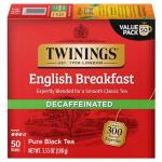 Twinings Decaf English Breakfast Tea Bags, 50 Count