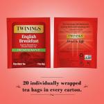 Twinings Decaf English Breakfast Tea Bags, 50 Count
