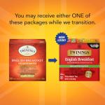 Twinings Decaf English Breakfast Tea Bags, 50 Count