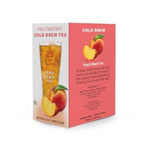 Peach Black Ceylon Tea Bags for Refreshing Cold Brew