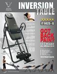 Body Vision IT9825 Heavy Duty Inversion Table 250 lbs