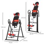 HOMCOM Adjustable Gravity Inversion Table for Pain Relief