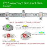 Outdoor LED Strip Light Mounting Clips with Screws
