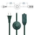 10ft Christmas Tree Extension Cord with Foot Switch