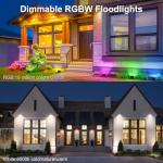RGB LED Flood Lights with Bluetooth App Control