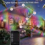 RGB Smart Programmable LED Icicle Lights for Music